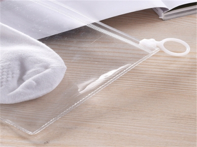 PVC Sock Packaging Bag With Ziplock