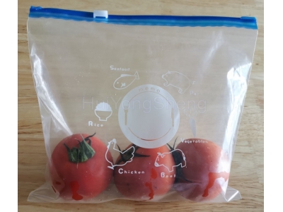 vegetable Double ziplock plastic bag